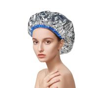 Kasmole Bonnet chauffant pour cheveux en papier d'aluminium, Casquette de salon de coiffure en papier d'aluminium, Bonnet de teinture capillaire, bonnet de chauffant, bonnets de traitement