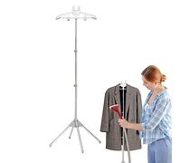 Kasmole Cintre pour Vêtements À La Vapeur - Repassage en Tissu pour Étendoir À Main Pliable Etendoir - Repassage Vapeur | pour Usines Vêtements, Maisons, Gris
