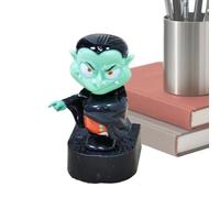 Kasmole Figurine Hocheuse De Tableau De Bord,Figurine De Vampire d'halloween Solaire À Tête Bougeante Et Dansante - Accessoires de Décoration Intérieure pour Hommes Femmes Conducteurs Voitures SUV