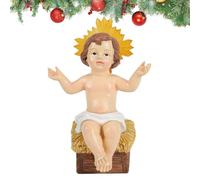 Kasmole Figurines de Jésus | Figurine Lumineuse Enfant Jésus en Résine avec Éclairage,Pièce de Collection Chrétienne pour Crèche Décoration Église Bureau Fêtes Croyants Noël