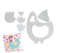 Kasmole Gabarits pour - Gabarit Poussin,Kit Loisirs Créatifs Pochoir Motif pour Débutantes Coussins Déco Murale Fêtes