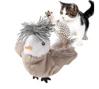 Kasmole Jouet pour Chat Oiseau Qui Gazouille | Jouet D'intérieur Realiste en Peluche pour Chaton - Accessoire d'Activité avec Mouvement Réaliste pour Anniversaire Noël Maison,pour Jeu De Chaton
