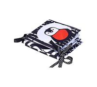 Kasmole Livre en Tissu Noir et Blanc - Livres en Tissu pour bébé | Livre d'apprentissage Livre Temps Ventre Contraste élevé d'enfant en Bas âge avec Le Papier sain pour des