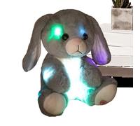 Kasmole Peluche Lumineuse | Lapin Collectionnable Jouet Doux et Câlin de 25 Centimètres - Peluche Lapin,pour Maison Voyage Siège Auto