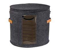 Kasmole Rangement pour Chapeau | Mallette Rangement Pliable pour Grand Chapeau | Rangement Portable pour Chapeau avec Couvercle Anti-poussière, étui à Chapeau Organisateur