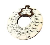 Kasmole Roue d'accords du Cercle des quintes - Roue d'Guitare Roue Cercle d'outils d' en Bois Roue d' Dynamique - pour Guitare, ukulélé, Piano, Basse