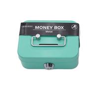Kasmole Tirelire avec aisse métallique verrouillable boîte de sécurité avec Serrure vec 2 clés - pour Le Stockage des pièces de Monnaie de Petite Caisse