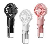 Kasmole Ventilateur Brumisateur Portable, Ventilateur Brumisation, USB Rechargeable Refroidisseur Portable, Ventilateur Portatif Rechargeable pour La Maison, Le Bureau Et Les Voyages