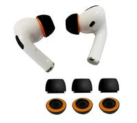 KASOTT Embouts en Mousse à mémoire de Forme pour AirPods Pro, Embouts Hybrides en Mousse à mémoire de Forme et Silicone, Ultra Confortables, Embouts antidérapants (Noir, Small)