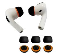 KASOTT Embouts en Mousse à mémoire de Forme pour AirPods Pro, Embouts Hybrides en Mousse à mémoire de Forme et Silicone, Ultra Confortables, Embouts antidérapants (Noir, Medium)