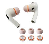 KASOTT Embouts en Mousse à mémoire de Forme pour AirPods Pro, Embouts Hybrides en Mousse à mémoire de Forme et Silicone, Ultra Confortables, Embouts antidérapants (Orange, Small)