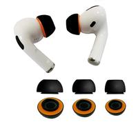 KASOTT Embouts en Mousse à mémoire de Forme pour AirPods Pro, Embouts Hybrides en Mousse à mémoire de Forme et Silicone, Ultra Confortables, Embouts antidérapants (Noir, Assorted S/M/L)