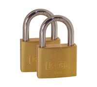 Kasp Security Cadenas K12025D2 Série 120 25 mm avec serrure à clé or-jaune Lot de 2