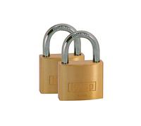 Kasp Security Cadenas K12040D2 – 40 mm serrure à clé – Or-jaune, lot de 2