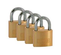 Kasp Security Cadenas K12040D4 Série 120 40 mm serrure à clé Lot de 4 or-jaune