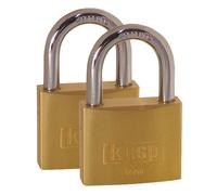 Kasp K12050D2 Cadenas En Laiton - 50 Mm - Paquet De Deux - Clés Identiques