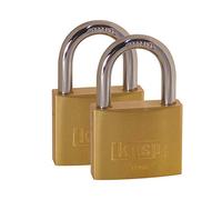 Kasp Security Cadenas K12050D2 Série 120 50 mm à clé - Lot de 2 or-jaune
