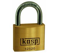 Kasp K12520A3 Cadenas en Laiton Premium, s'entrouvrant, Or/Argent, 20 mm