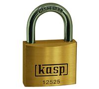 Kasp K12525A2 Cadenas en Laiton Premium, s'entrouvrant, Or/Argent, 25 mm