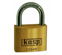 Kasp K12540A7 Cadenas en Laiton Premium, s'entrouvrant, Or/Argent, 40 mm