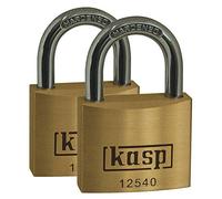 Kasp Security Cadenas K12550D2 – Laiton Premium 50 mm, or-jaune, serrure à clé