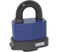 Kasp K13545D Cadenas 63 mm fermeture différente bleu avec serrure à clé