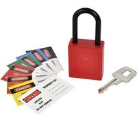 Kasp Security Cadenas K80040 – fermeture différente, anti-étincelles, serrure à clé rouge