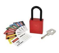 Kasp Security Cadenas K80040 – fermeture différente, anti-étincelles, serrure à clé rouge