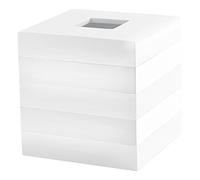 Kassatex Fine Linens Acl-th-w Cabana Accessoires Tissus Support Cabana Accessoires Blanc, Support de Soie, Blanc, Tissue Holder