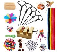 Kastanienbohrer Set Kastanien Bastelset Kinder mit Kastanienhalter zum Basteln mit Kastanien Herbst Kastanienmännchen DIY Set mit DIY Bastel Zubehör (Style 1)