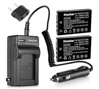 Kastar Chargeur + 2 batteries pour Kodak KLIC-5001 et Easyshare P712 P850 P880 Z730 Z760 Z7590 DX6490 DX7440 DX7590 DX7630 Sanyo DB-L50 DMX-WH1 HD1 010 F H11, HD2000, VPC-WH1, HD2000, HD1010, HD1000