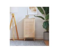 Kastdeur met lamellen 69x39,4 cm massief grenenhout151124