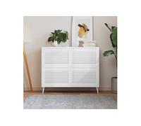 Kastdeuren met lamellen 4 st 39,5x59,4 cm grenenhout wit151150