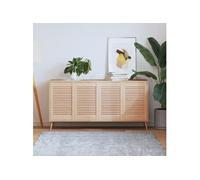 Kastdeuren met lamellen 4 st 61,5x39,4 cm massief grenenhout151117