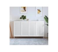 vidaXL Portes à persiennes 4 pcs Bois de pin massif Blanc 99,3x49,4 cm