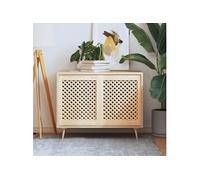 Kastdeuren met latwerk 2 st 49,5x61,5 cm massief grenenhout372791