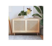 Kastdeuren met latwerk 2 st 59,5x61,5 cm massief grenenhout372792