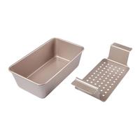 Kastenform - Hackbratenform | 23 X 13 Cm Antihaft-Kastenform Mit Abtropfschale, Kastenforms, Spülmaschinenfeste Backform, Lebensmittelechte Für Selbstgebackenes Brot, Küchenbackgeschirr
