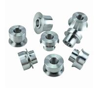 KASTFORCE KF5015 Lot de 8 matrices de découpe pour rouleau à billes avec 8 matrices de rayon de 5/16"-1/2" - 1" - 1 1/2" Rayon Dies 22mm (0.866")