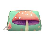 kastiong Trousse de maquillage portable en cuir pour femme - Organisateur de cosmétiques de voyage, grande pochette de maquillage à imprimé champignon de rêve