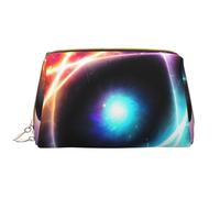 kastiong Trousse de maquillage portable en cuir pour femme - Organisateur de cosmétiques de voyage, grande pochette de maquillage imprimée univers merveilleux