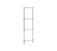vidaXL Kastje 4-laags 30x30x100 cm gehard glas transparant249515 Transparent G