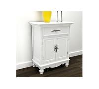 vidaXL Armoire avec 2 portes et 1 tiroir Bois Blanc