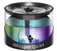 Kastty Fontaine à eau pour chat, fontaine à eau super silencieuse pour chat, fontaine à eau pour animaux de compagnie, eau pour chat, 2,2 L, avec une durée de vie super longue, noire + lumière LED