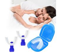 KASURE Gouttière Dentaire Bruxisme 2 Pièces, Protecteur Buccal Thermoformable, Anti-Ronflement et Grincement des Dents, Protection Nocturne, Livré avec 2 Boîtes de Rangement Hygiéniques