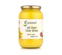 Kasutam A2 Desi Cow Bilona Ghee | Fabriqué selon la méthode traditionnelle védique Bilona | Fabriqué en pot de terre et baratté à la main | Ghee de vache nourri à l'herbe | 100 % pur, naturel et sain