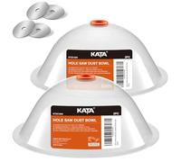 KATA Lot de 2 bols anti-poussière en silicone pour scie cloche, cloison sèche et carrelage de plafond pour installer des lumières encastrées, accessoires de scie cloche et fonctionne avec toutes les