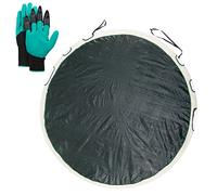 Katai - Bâche de ramassage pliable 140 cm pour feuilles et déchets de jardin - Collecteur robuste imperméable en polypropylène avec poignées et gants inclus