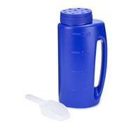 Katai - Épandeur à Main 2L Bleu avec Bec Réglable - Semoir Manuel pour Graines, Engrais, Sel de Déneigement ou Granulés - avec Pelle Incluse