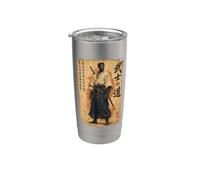 Katana Afro Samurai Warrior Anime Japonais Black Pride Gobelet isotherme en acier inoxydable double paroi